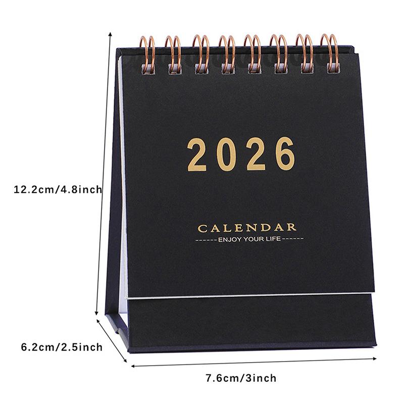 2026 Simple Calendar Small Desk Calendar Creative Coil Calendar Planner Desktop Decoration Office Stationery