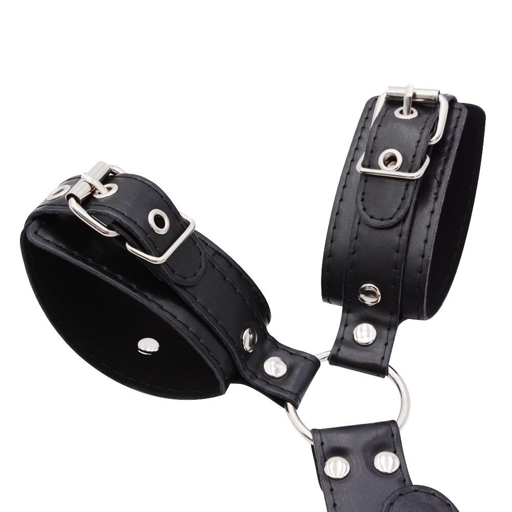 Handcuff Hand Restraint Sex Toy Bondage Gear Tassel Teaser Spank Neck Leash SM Toy Kits PU Neck Collar Back Handcuffs Whip