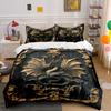 Gold Ornate Dragon Design. Bedding Sets Duvet Cover Sets Duvet Covers Pillowcases(1 * Duvet Cover 2 * Pillowcases Without Duvet Insert)