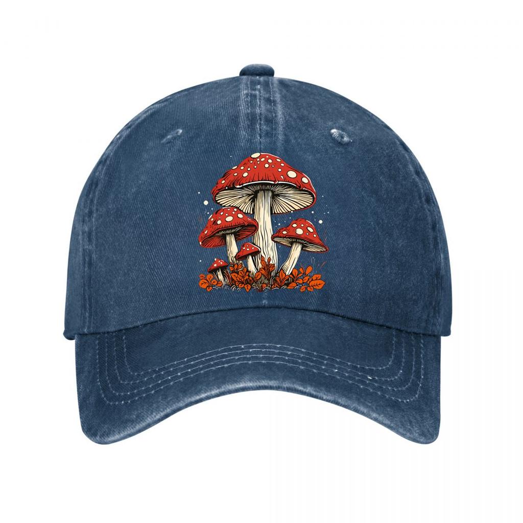 Cappellino da Baseball Lavato con Macchie Rosse di Fungo Vintage per Esterno Unisex FeUnisex