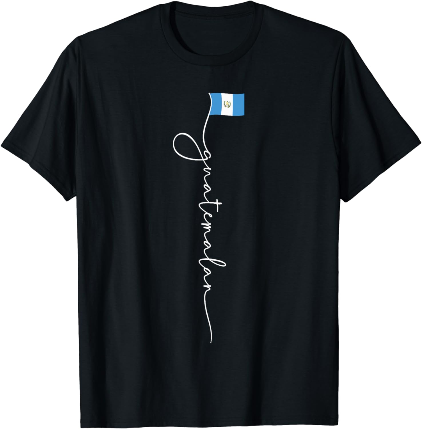 Guatemala Signature Guatemalan Flag T-Shirt for Adults Cotton Short Sleeve Vintage T Shirt Graphic Tee S разноцветный