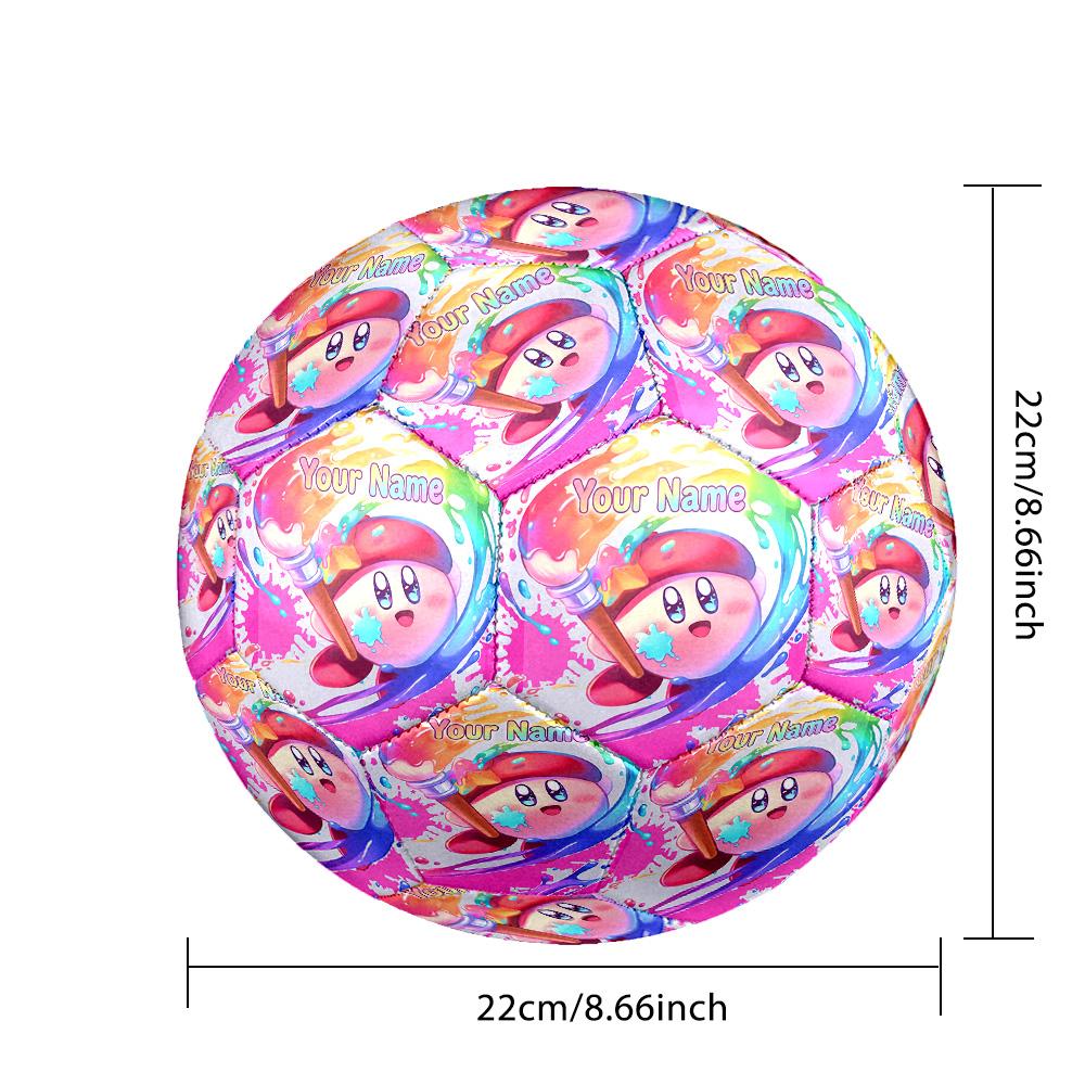 Custom Name Text Size 5 Football,Kirby Standard Training Soccer Ball