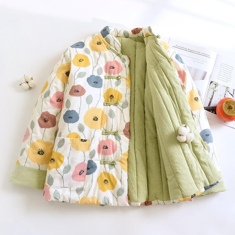 Shandong Winter Thickened Cotton-padded Clothes Middle-aged Warm Retro Loose Handmade Cotton Jacket