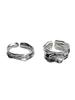 Women's Geometric Pleated Ring: Retro, Exaggerated, Hip Hop Punk Index Finger Fashion Accessory.