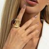 Artistic Expression Adjustable Ring For Modern Wear Featuring Geometric Design And Gradient Finish And Comfort Fit