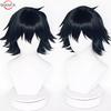 Ranpo Edogawa Cosplay Wig Cosplay Short Black Heat Resistant Hair Anime Cosplay Wigs + Wig Cap