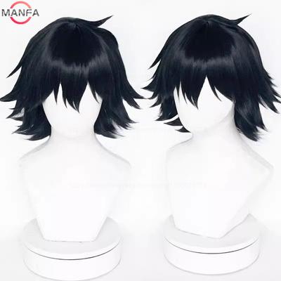 Cosplay paruka Ranpo Edogawa Cosplay Krátké Černé Tepelně Odolné Vlasy Anime Cosplay Paruky + Síťka na Paruku