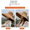 Foldable Sun Protection Hats Double-sided Beach Bucket Hat Simple Fisherman Hat  Travel