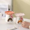 3D Rose Lotus Ceramic Oil Burner, Tealight Essential Oil Warmer. Elegant Home Decor for Bedroom, Yoga, Spa & a Unique Gift