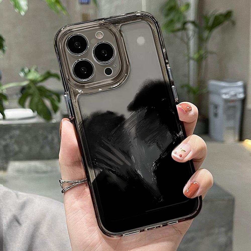Silikonové pouzdro pro iPhone 15 Pro, transparentní, s motivem olejomalby, pro iPhone 13, iPhone 14, 12, 11 Pro Max, XR XS, X 7, 8, SE