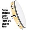 Plastic Tambourine for Kids 6/8/10 Inch Hand Held Percussion Drum Bell Portable Musical Instrument for Outdoor Camping Activity