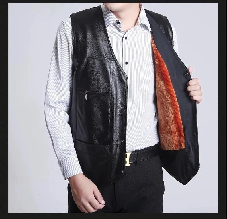 Warme Arbeitsweste mit Samtfutter für Herren - Herbst/Winter Lässig Ärmellos