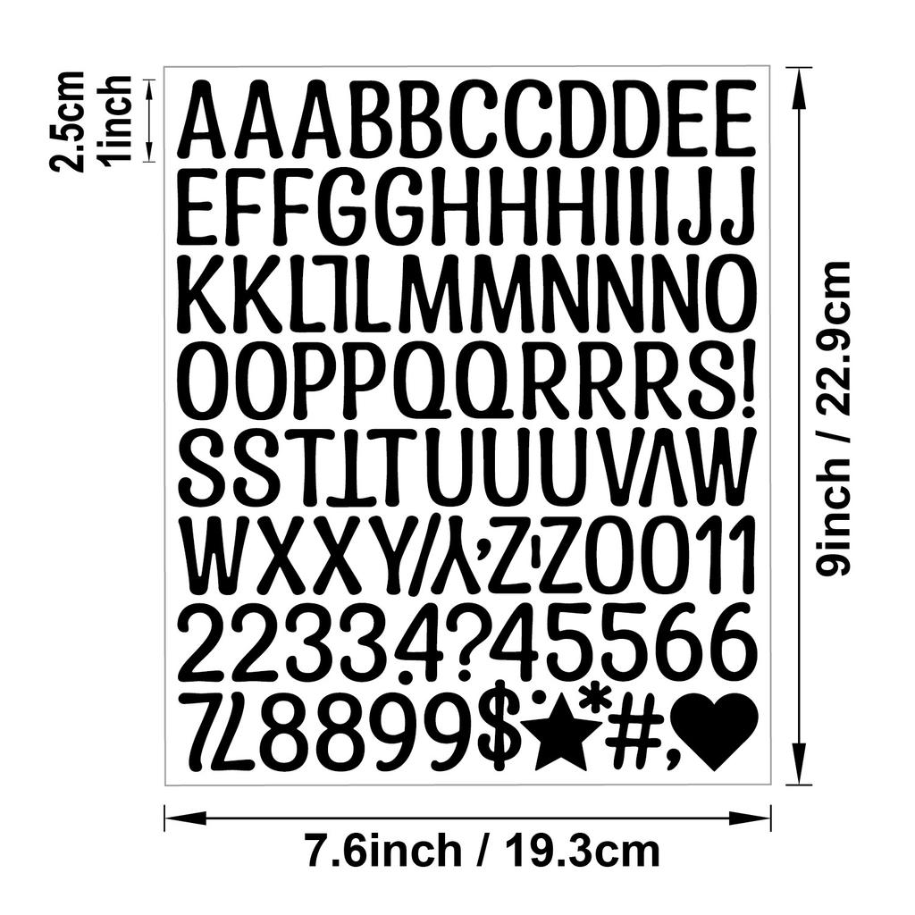 Naklejka Literowa 1 Cal Naklejka Winylowa na Ciało Artystyczna Naklejka Literowa Etykieta Kuchenna DIY Ręcznie Robiona