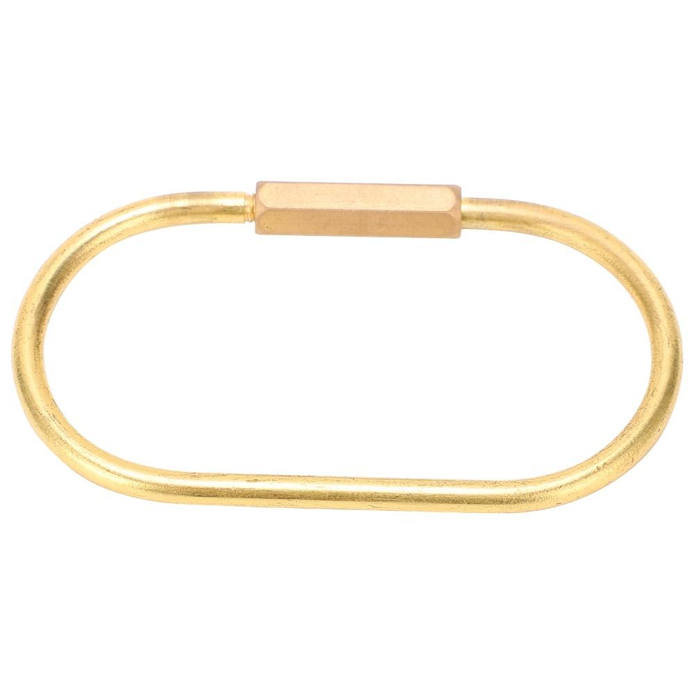 6 Pack Oval Key Ring Holder Brass Carabiner Key Organizer Screw Lock Keychain  Everyday Carry