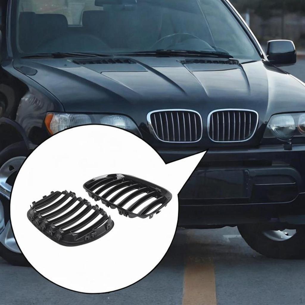 Front Kidney Grilles 51137113734 Replace Parts for BMW x5 E53 20032007