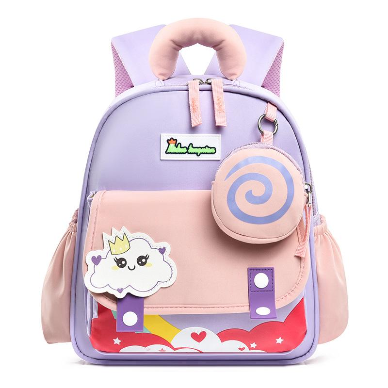 Schoolbag New High-value Children's Backpack Oxford Cloth Children's Fun Cute Kindergarten School Bag Boys and Girls Large Capacity Backpack
