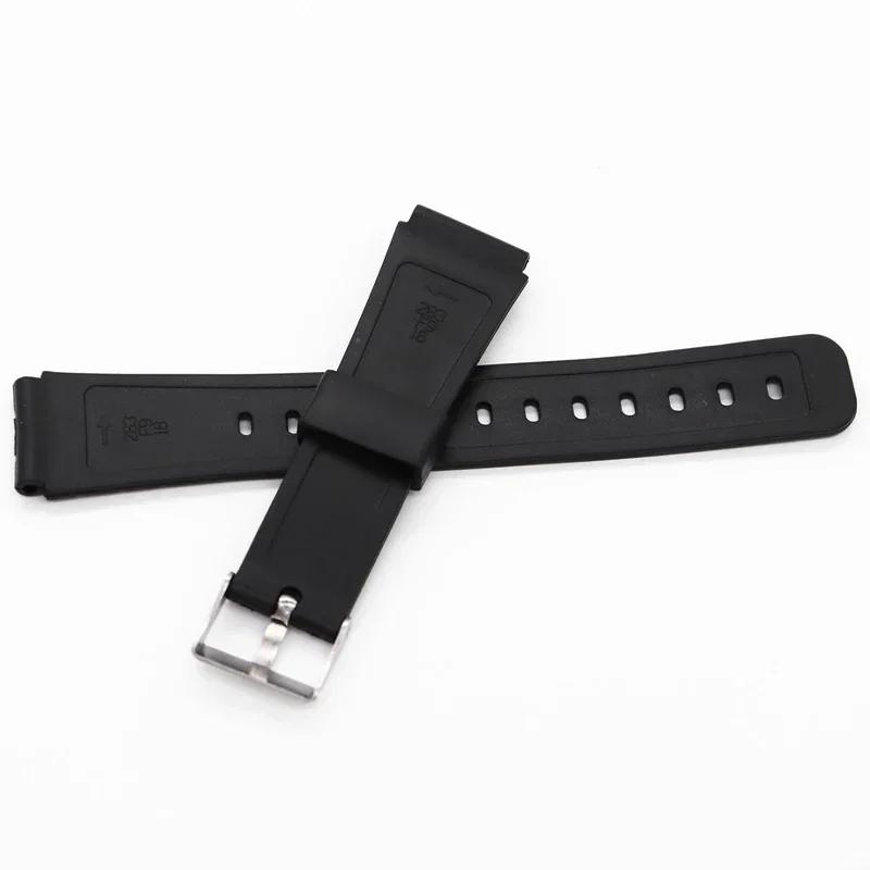 12/14/16/18/20/22mm Silicone Rubber Strap for Casio W800H A158/168 AE1200/1300 Watchband for SGW400 F91W F84 F105/108 Bracelet