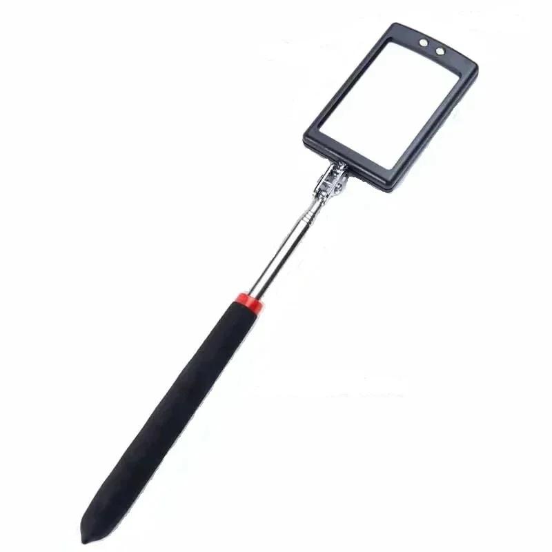 1Piece LED Telescoping Inspection Mirror Car Visual Reflector Retractable Under Vehicle Detection Mirror Repair Tool