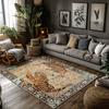 Realistic Tiger Pattern Area Rug, Bohemian Jungle Theme Non-Slip Carpet, Plush Living Room Mat for Nature Inspired Decor
