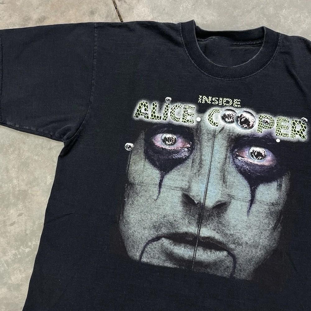 

New Inside Alice Cooper T Shirt 2001 Men Black S235XL Tee 20D314 Unisex T-Shirt L