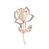Alloy Rhinestone Opal Tulip Brooch Fashion Temperament Women'S Clothing Corsage Ornament Pin