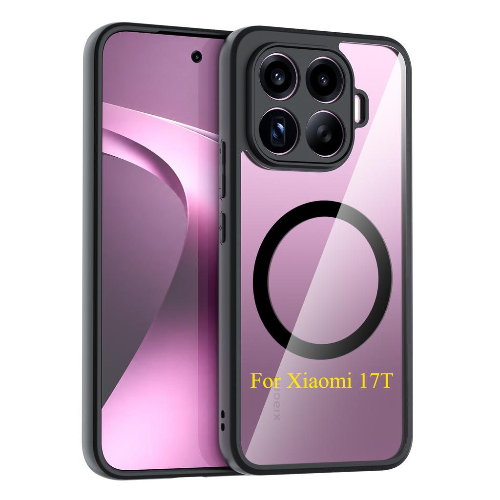 Case For Xiaomi 17T / 17T Pro Minimalist Transparent Magnetic Acrylic Skin-Friendly Drop-Resistant Cover For MI 17 T Pro Funda