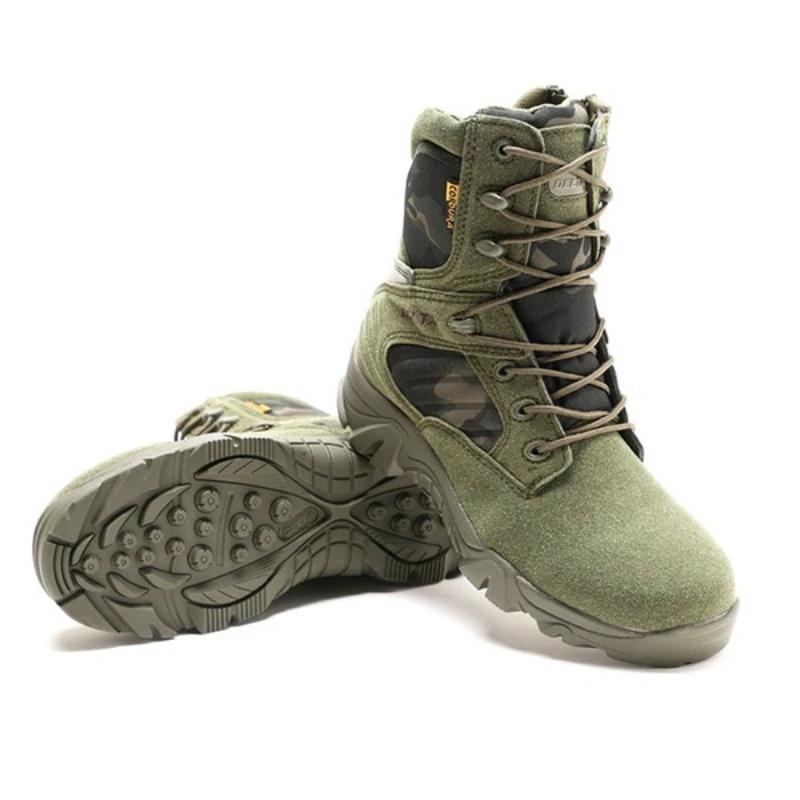 Plus Size Eu 37-47 Male Boots Outdoors Climbing Special Force Leather Waterproof Desert  Boots