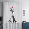 Giraffen Paar verliebt Tüllvorhänge für Wohnzimmer transparenter Vorhang Schlafzimmer Schleier Organza dekorative Fensterbehandlungen