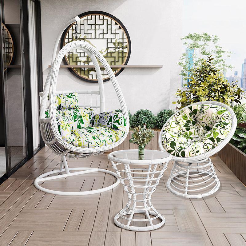 Indoor/Outdoor Rattan Hanging Basket Chair: Rocking Double Swing & Lazy Hammock