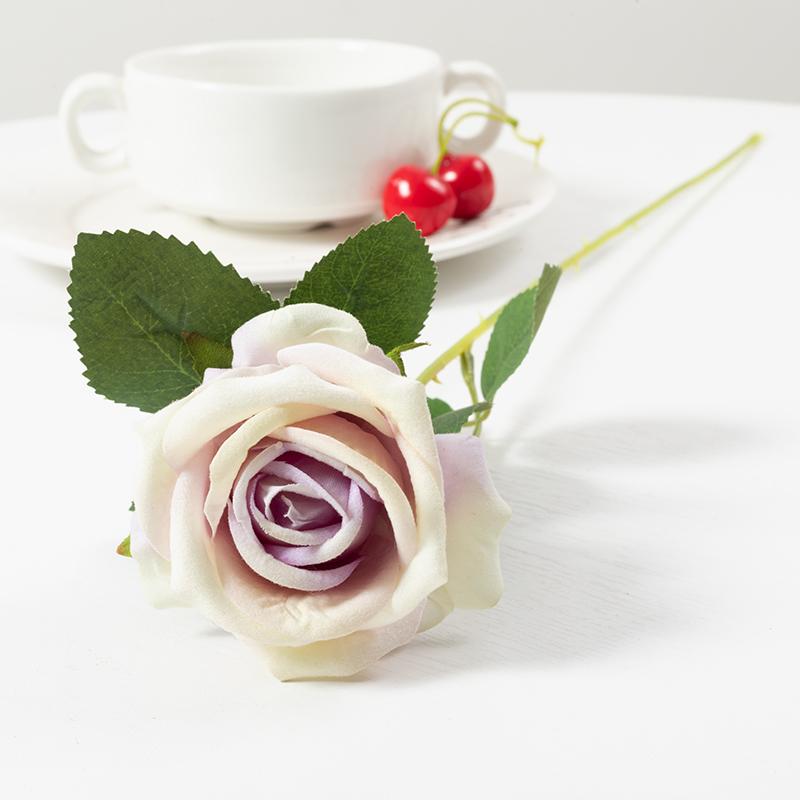 5PCS Silk Luxury Rose Artificial Flower Rose Long Branch Wedding Bridal Decor Fake Valentine's Day Christmas Home Decoration