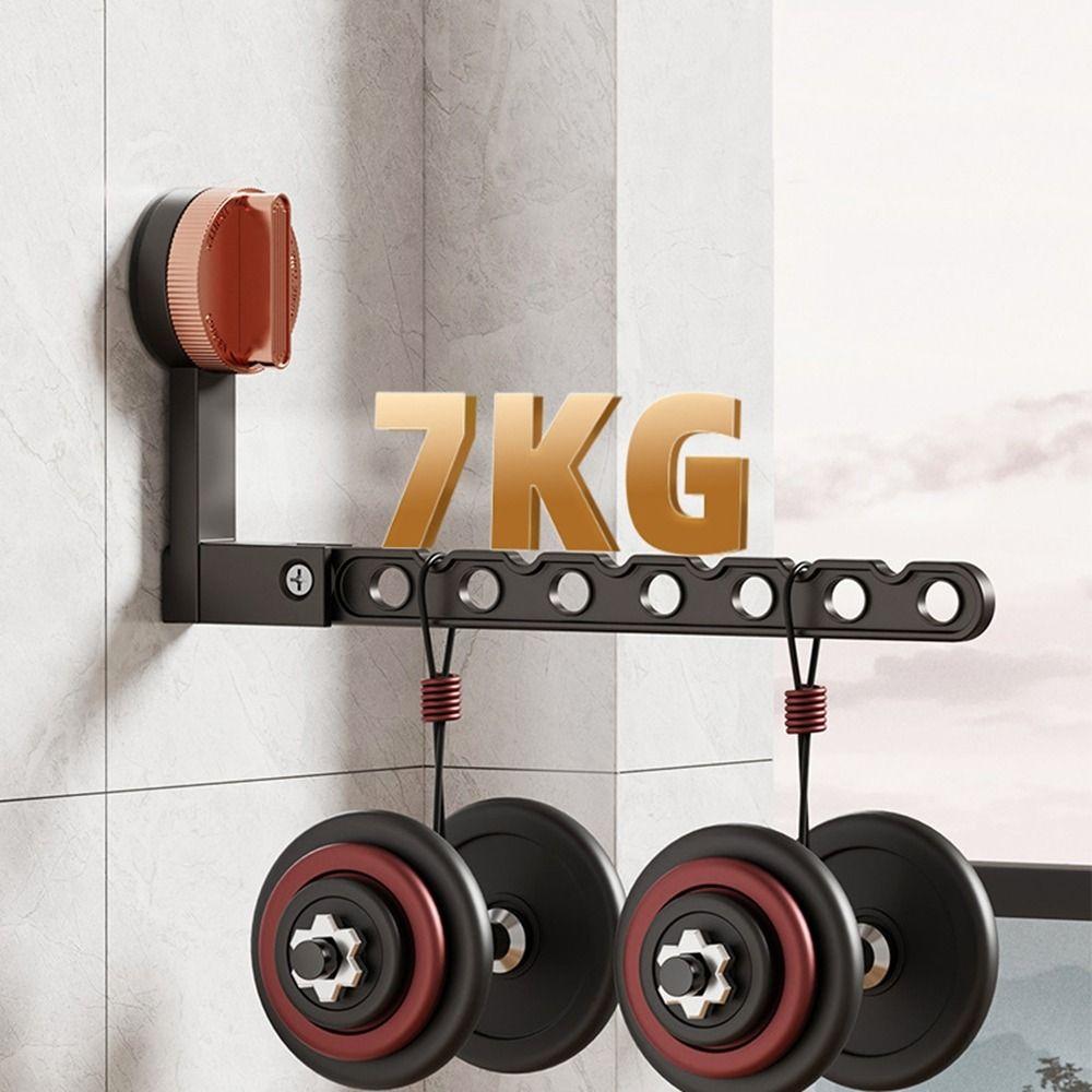 Wall Mounted Suction Cup Clothes Drying Rack Aluminum Laundry Hanger Clothes Rack  for Home