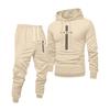 Men's Printed Hooded Sweatshirt And Sweatpants Casual Sports Suit