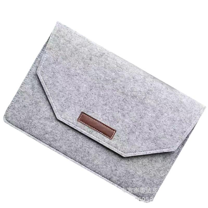 Felt Laptop Bag & Sleeve: Fits Notebook, Tablet, Adapter, Documents; Optional Logo Customization