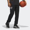 Adidas Solid Pattern Print Loose-Fit Sweatpants Men Bottoms Black IA2001