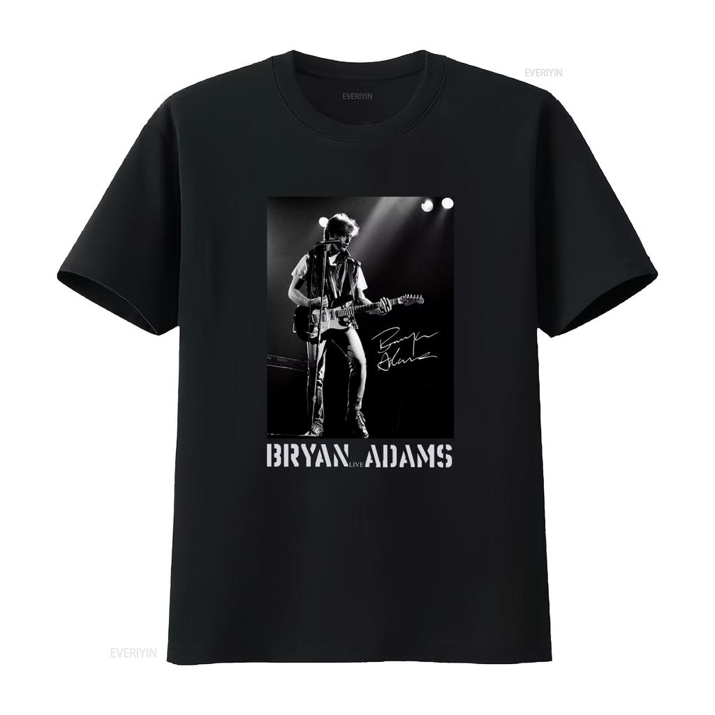 Maglietta Live Concert Hot Bryan Adams per Fan di Musica Rock Unisex TLL92 Lavata Vintage Grafica Unisex Comoda Elastica Homme