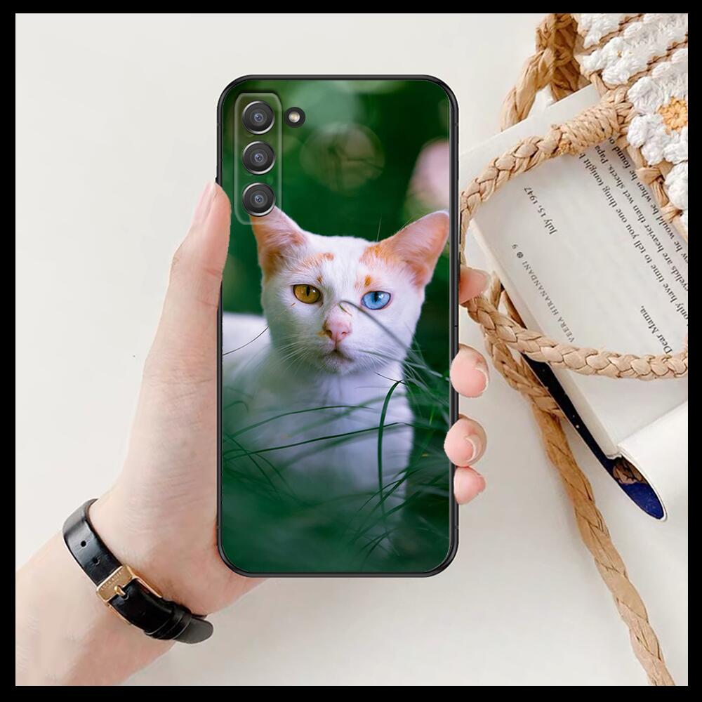 Funny Cartoon Cat Phone Cover Hull For SamSung Galaxy S6 S7 S8 S9 S10E S20 S21 S5 S30 Plus S20 Fe 5G Lite Ultra Edge