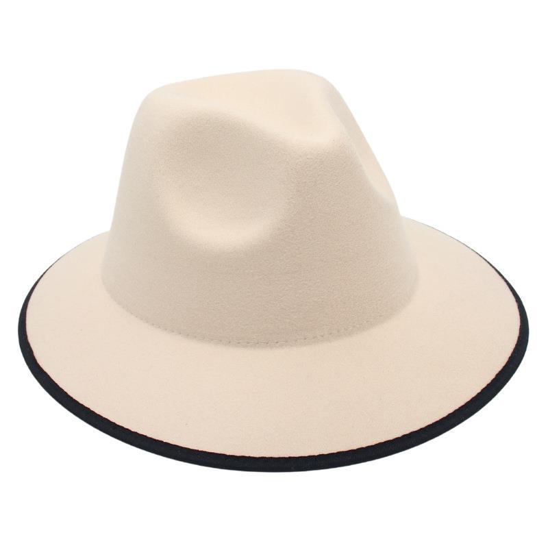 Top Hat do obszywania, Kapelusz Jazzowy Kopułowy, Filcowy Kapelusz w Stylu Zagranicznym Męski i Damski, Kapelusz Wełniany, Kapelusz Fedora, Kapelusz Przeciwsłoneczny.