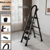 Widening pedal folding ladder, thickening steel folding ladder, safety handrail step ladder, anti slip foot pad, with tool rack