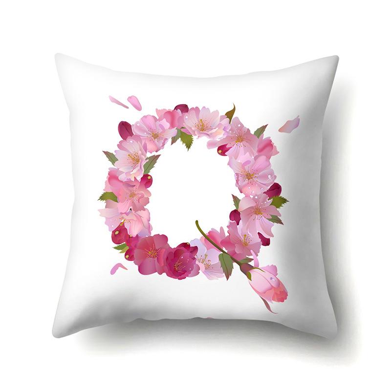 Polyester Kissenbezug Heim Auto Dekoration Druck Kissenbezug 26 Englische Buchstaben Kissenbezug
