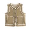 Zbzr Autumn New Women Clothes European and American Fan Car Suede Fur Fur Button Vest Vest