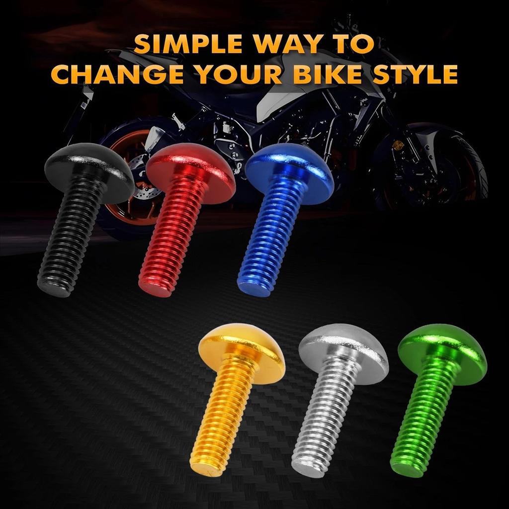 Fit Bodywork Clip CBR600RR Windscreen Bolt Screw Kit M5 with 5mm Bolt Motorcycle Windscreen (Black)