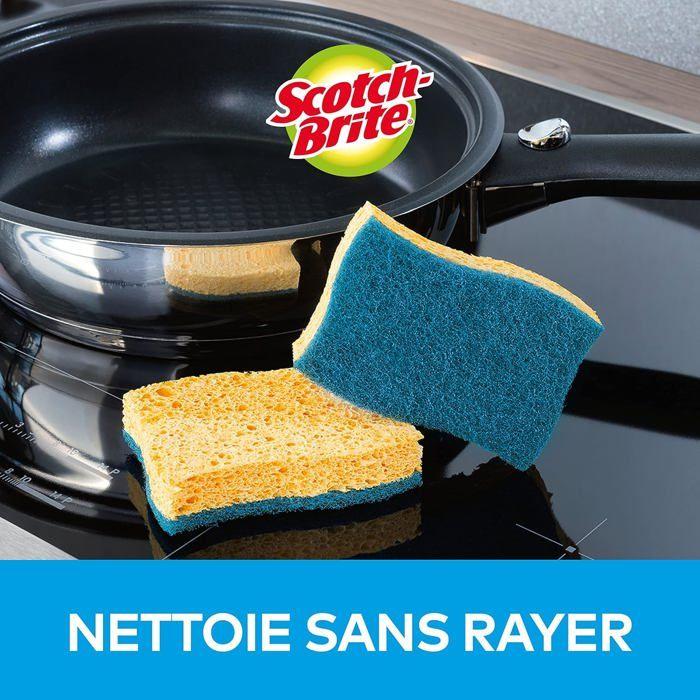 Scotch-Brite Delicate Éponge à Récurer en Cellulose non Rayante , 10 Pièces - Tampon à Récurer Très Absorbant, Bleu - Anti-rayures