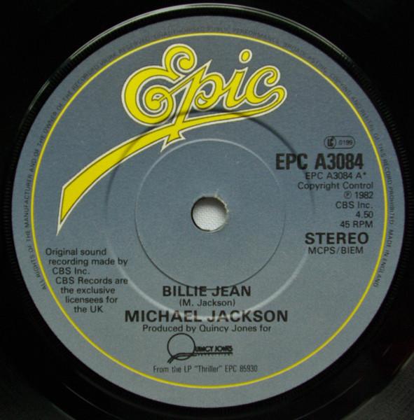 

7-дюймовая пластинка МАЙКЛ ДЖЕКСОН - Billie Jean EPCA3084 EPIC 1983 Великобритания Рок Б/У