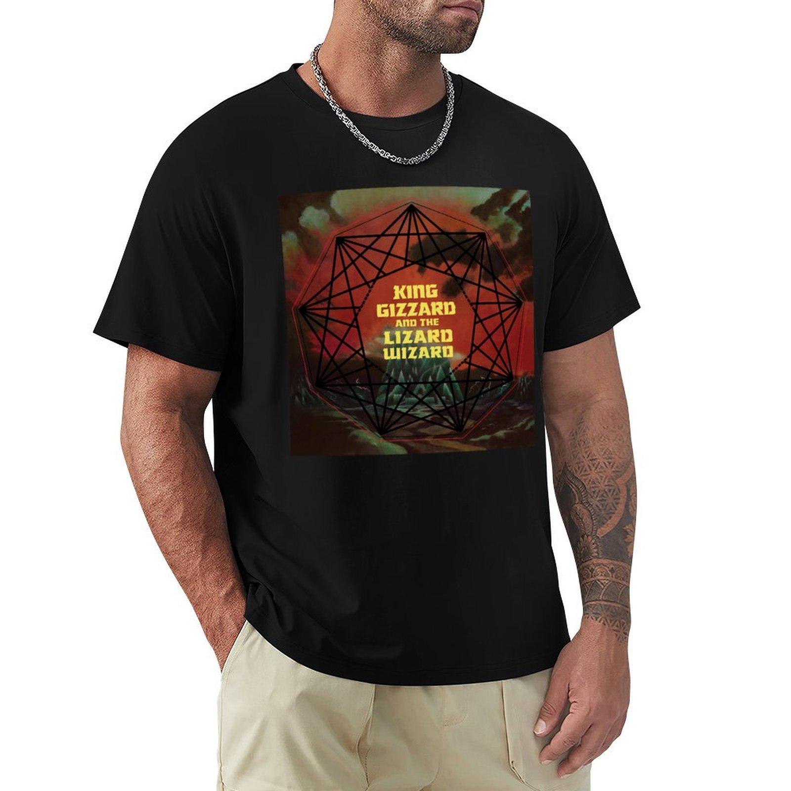 

King Gizzard And The Lizard Wizard TShirt plain anime figures vintage men t shirts 4XL