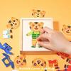 Cartoon Design Wooden Toy Jigsaw Puzzle Change Clothes Feature Bear Dressing Game  Kids Play