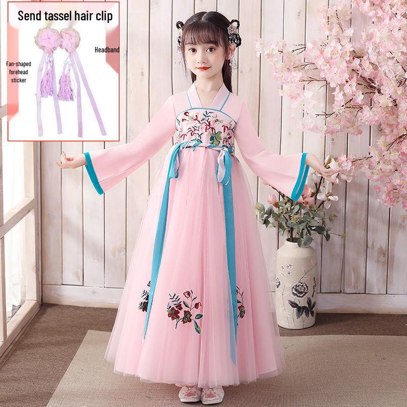 Vestito Principessa Hanfu Bambina Y - Gonna Stile Antico Primavera/Autunno 2024