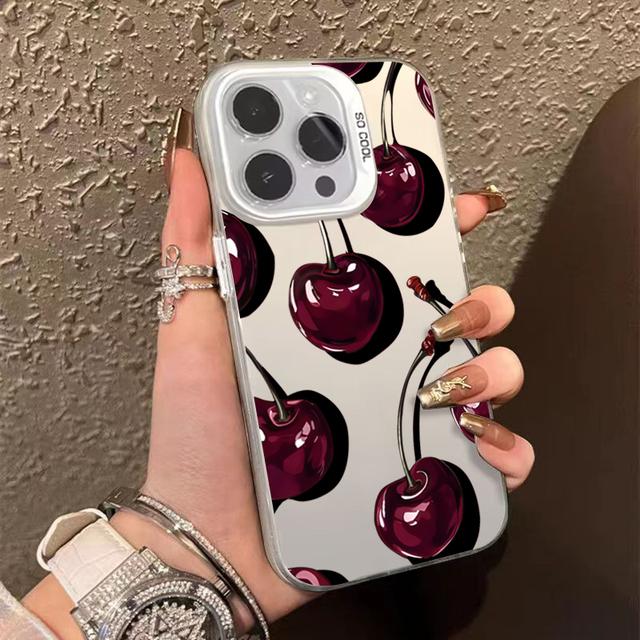 

17 16 15 14 13 12 11 Pro Чехол Красная Вишня Чехол для телефона Для iPhone XS Max XR X 7 8 Plus 16E Противоударные Бамперные Чехлы iPhone 17 Pro Max морилка 19 красный