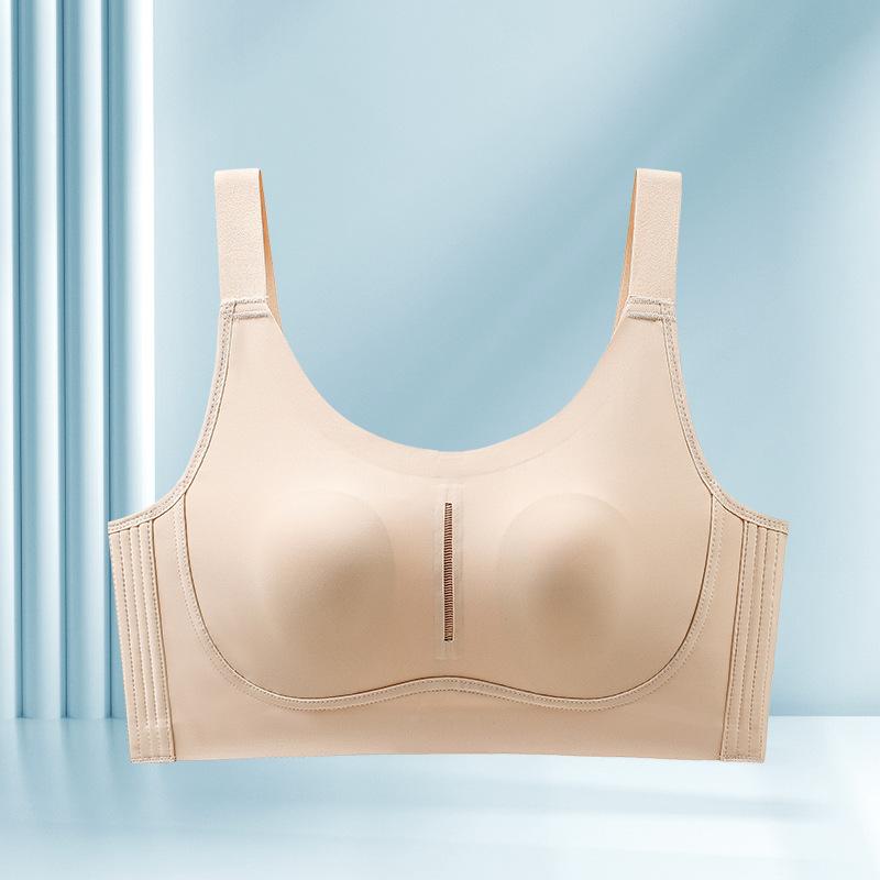 

Traceless anti-bumping point, large chest, small and thin, no steel ring, anti-sagging, thin bra cover with sub-breasts m (recommended 45-50kg)