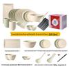 Ailan Huijia AQ 49-Piece Cream Style Ceramic Dinnerware Set