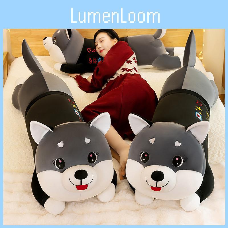 Adorable Husky Plush Toy Large Cuddly Pillow For Girls Soft And Washable